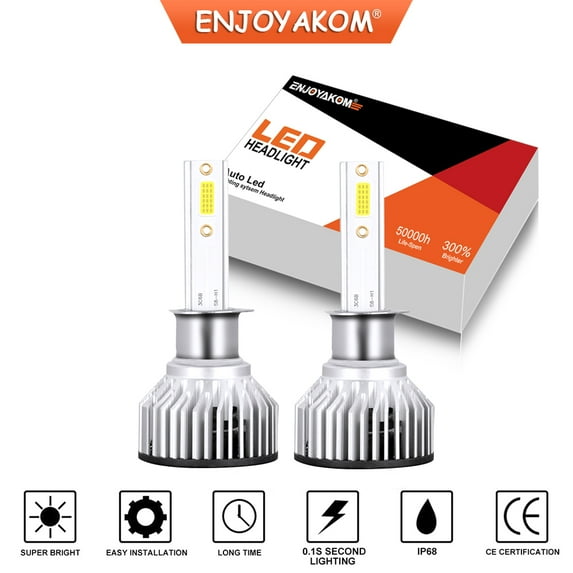 2x For BMW MOTORCYCLE TSX 2004 2005 H1 LED Headlight Bulbs High Beam 4000LM 6000K White