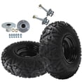 thumbnail image 1 of 2x Front 145/70-6 Tyre Rim 6" Wheel 3 Stud Hubs Stub Axle Go Kart ATV Buggy Quad, 1 of 8