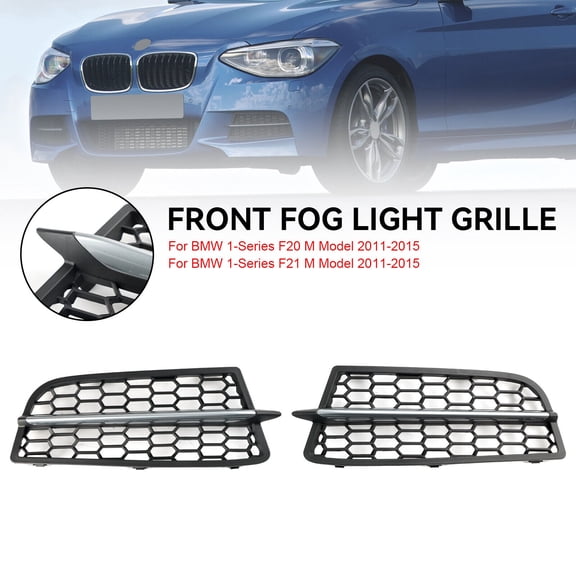 2x Front Bumper Fog Light Cover Bezel Grill Grille Fit BMW F20 F21 11-15 M #1