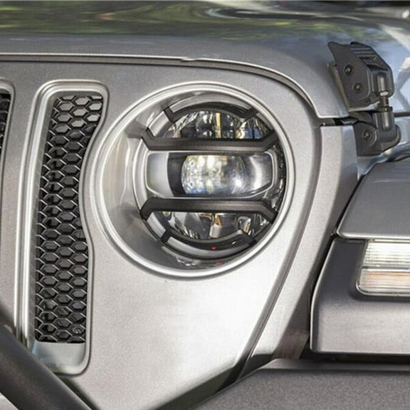 2x Front Headlight Lamp Guard Cover Trim For Jeep Wrangler JL 2018+ Accessories