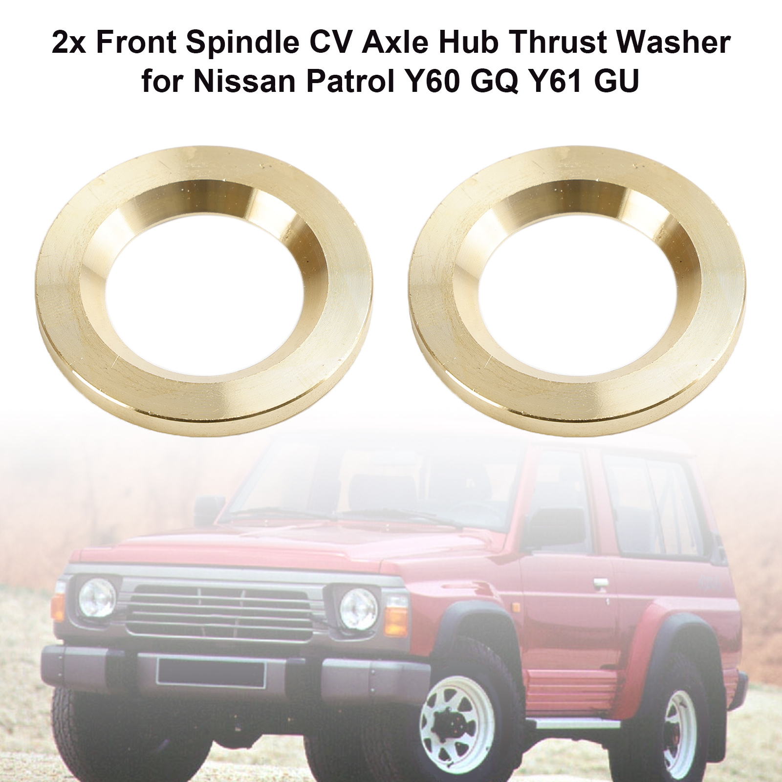 2x Front Spindle CV Axle Hub Thrust Washer for Nissan Patrol Y60 GQ Y61