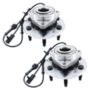 2x Front Wheel Bearing Hub 515036 for 1999-2006 Chevy Silverado/Sierra/Suburban/Tahoe, Avalanche/Escalade, 4WD 6-Lug w/ABS Replaces 15112382, 19209040