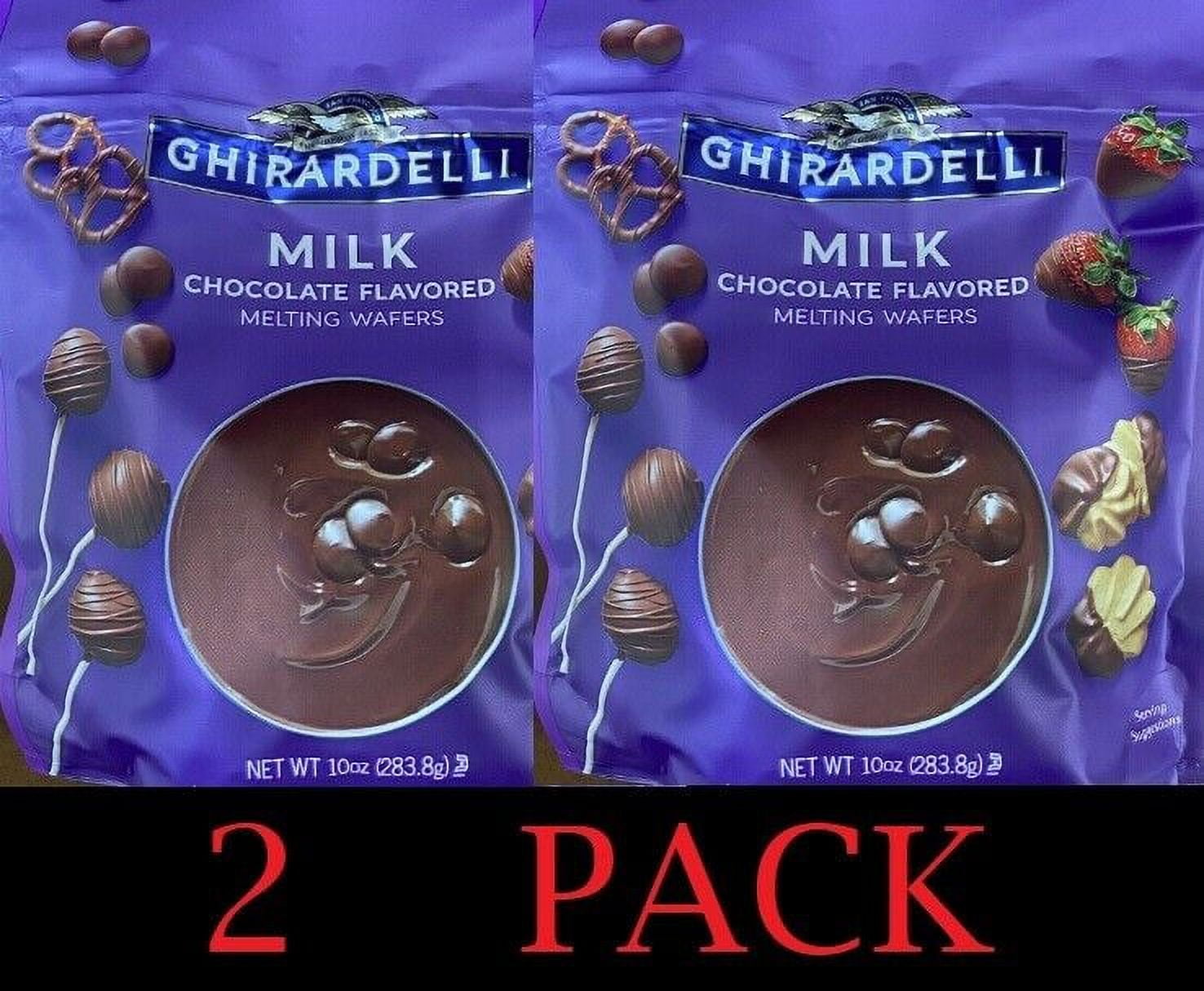 2x GHIRARDELLI MILK CHOCOLATE Melting Wafers 10 oz Bag BAKING 2