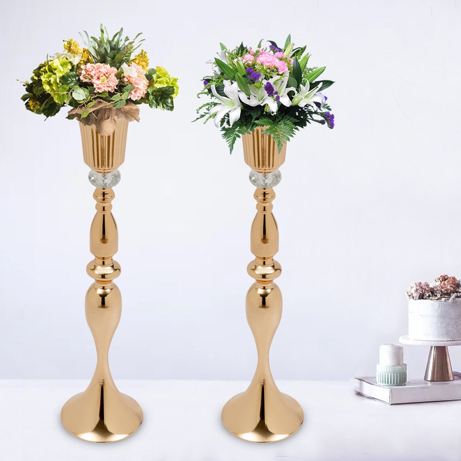 2 Pcs Flower Stand Wedding Vases 29.1in Tall Party Table Event Venue ...