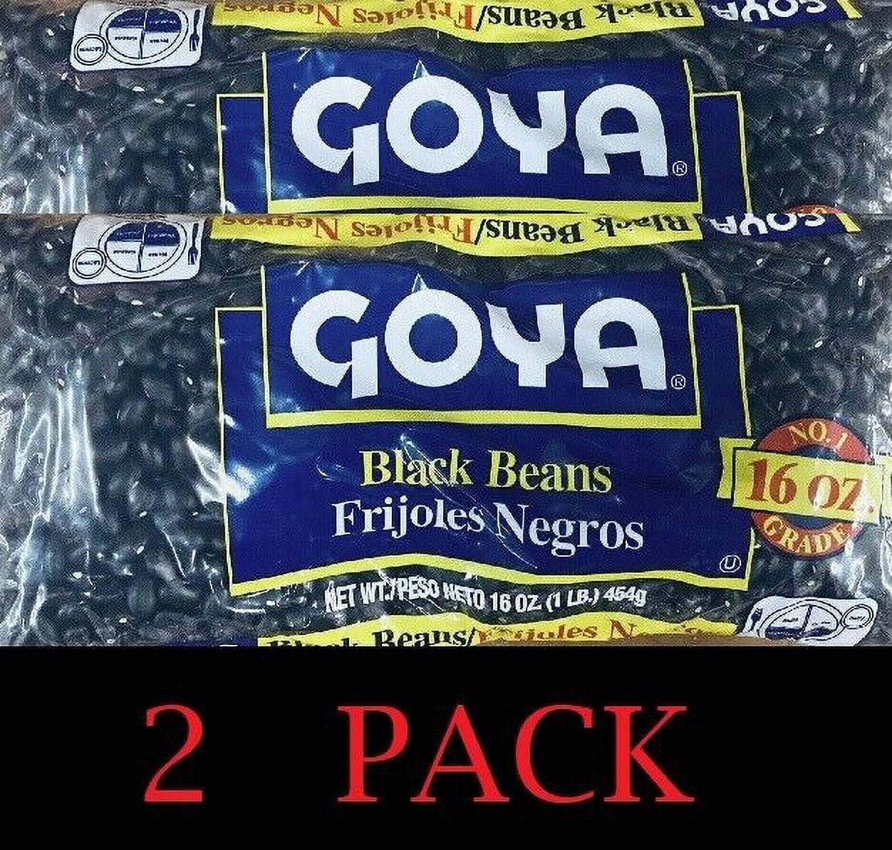 2x Goya Dry BLACK BEANS 16 oz Bag No 1 Grade 2 PACK