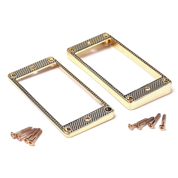 2x Guitar Humbucker Pickup Rings Durable Zinc Alloy, Neck and Bridge Position, Complete Set TAPDRA Accessories Part