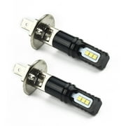 2x H1 6000K Super Bright White 6000LM DRL LED Headlight Bulb Kit High Beam
