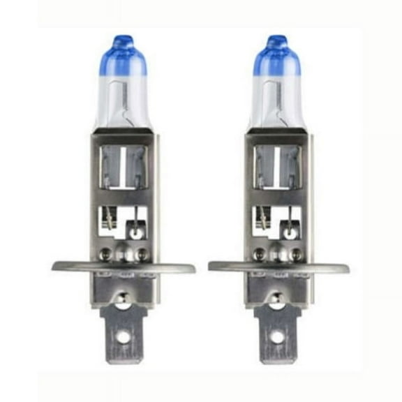2x H1 Car Headlight/Fog/DRL Bulbs Halogen Low/High Beam Clear Blue Tip 55W 12V