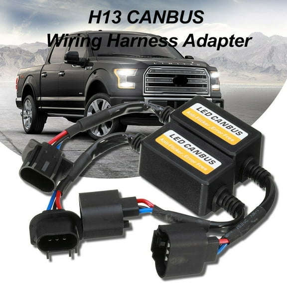 2x H13 LED Headlight Error Free Canbus Decoder Anti-Flicker Resistor for Dodgee