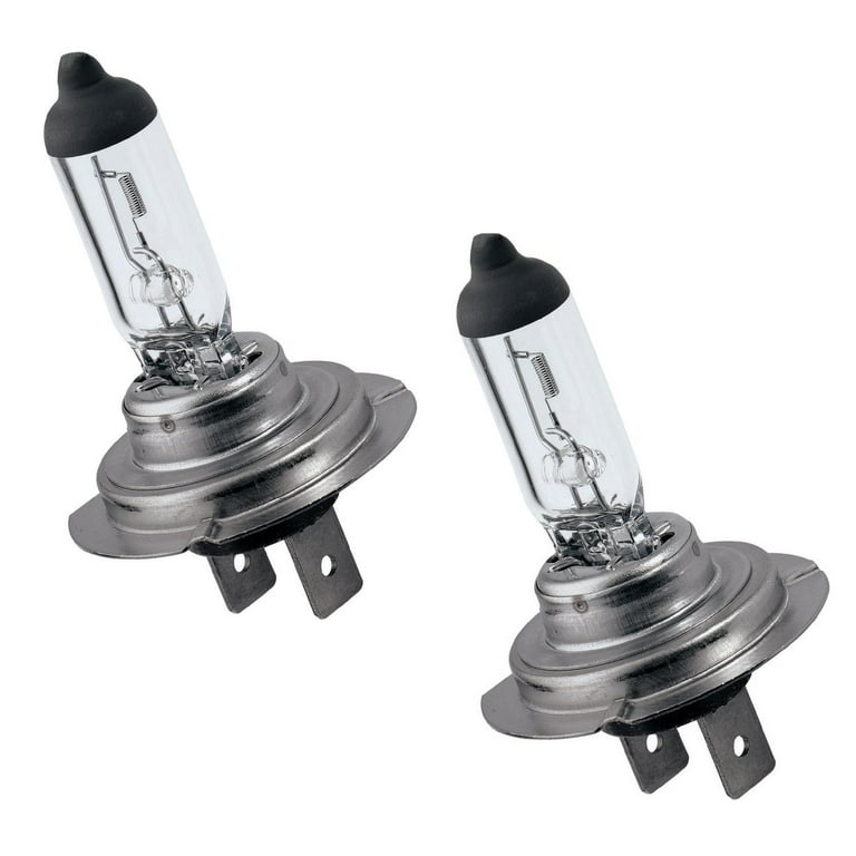 2x H7 Halogen 55W 12V Low/High Beam Headlight/Fog Light Bulbs Clear Glass  Pair 