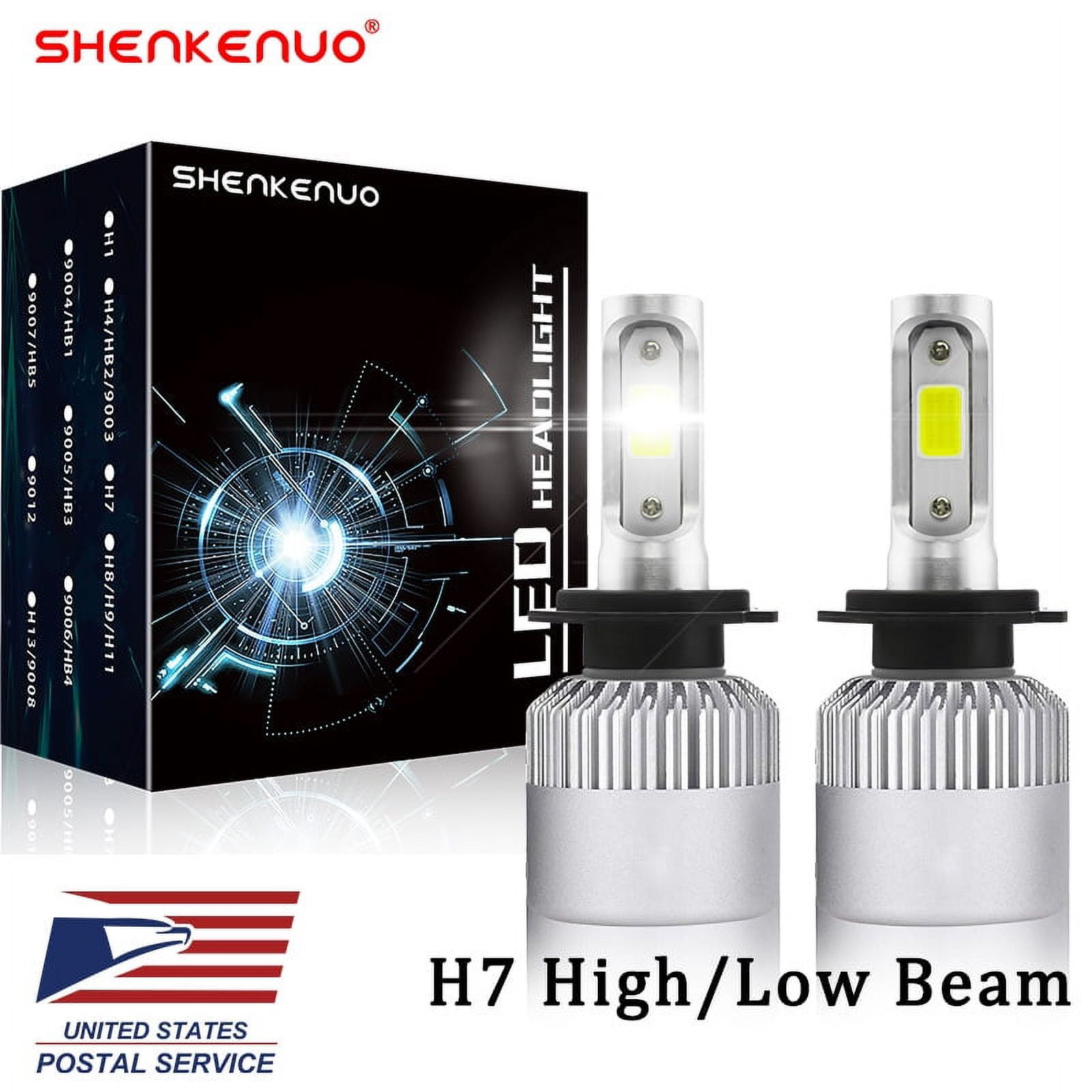 2x H7 LED Headlight Bulbs high Low Beam 6000K Bright White for Hyundai ...