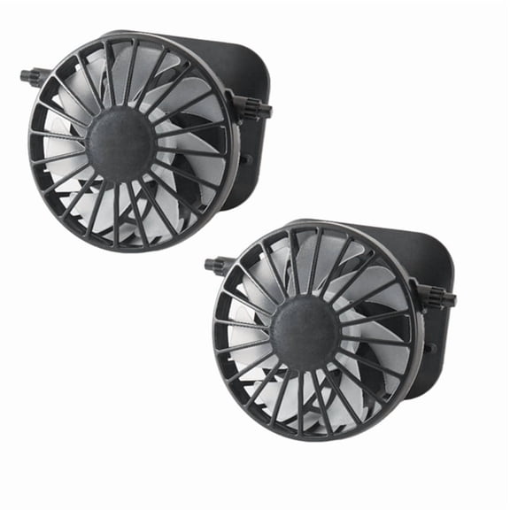2x Hard Hat Solar Fans-Black