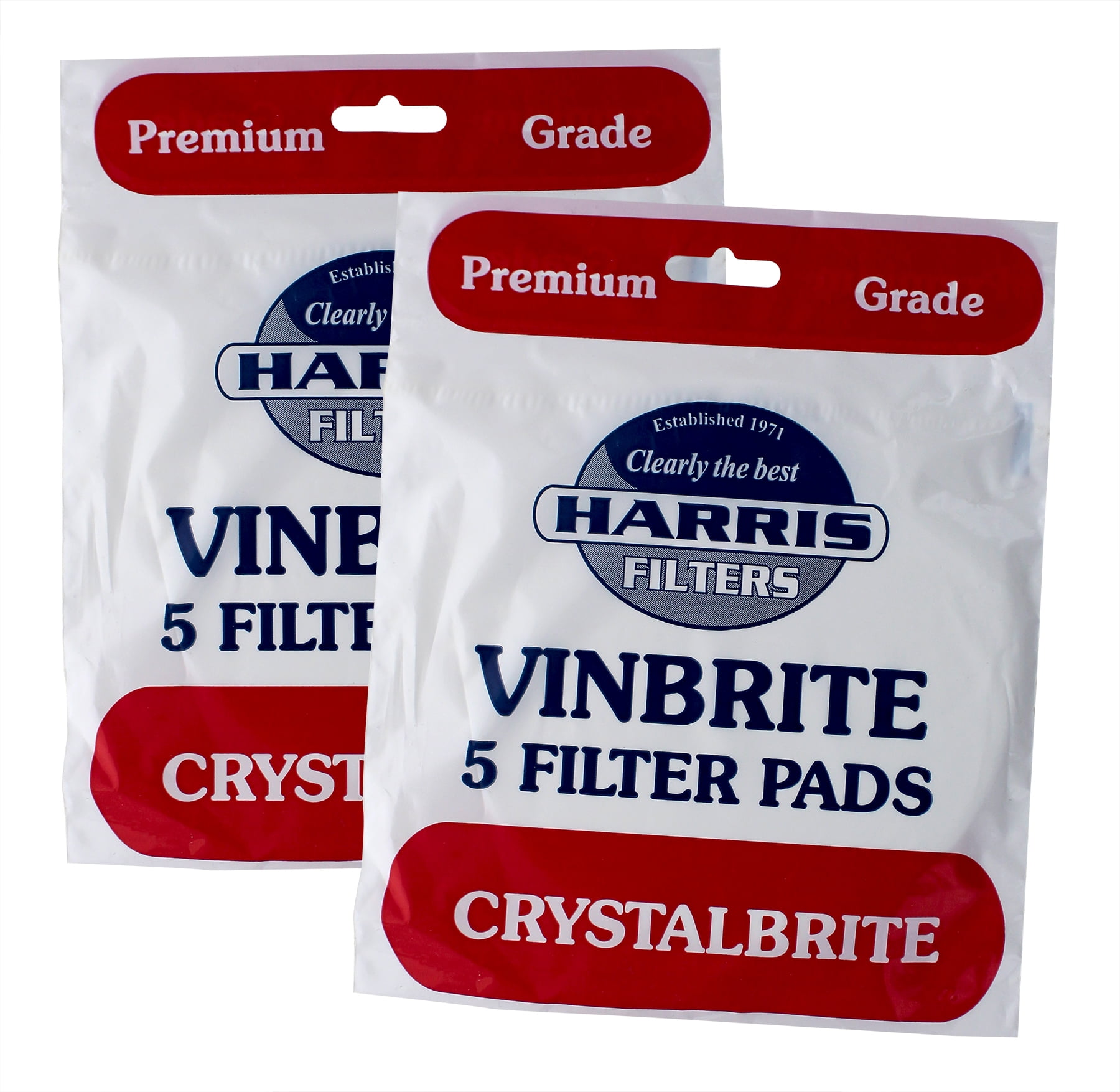 2x Harris Crystalbrite Filter Pads 5pk Use with Harris Vinbrite MK3
