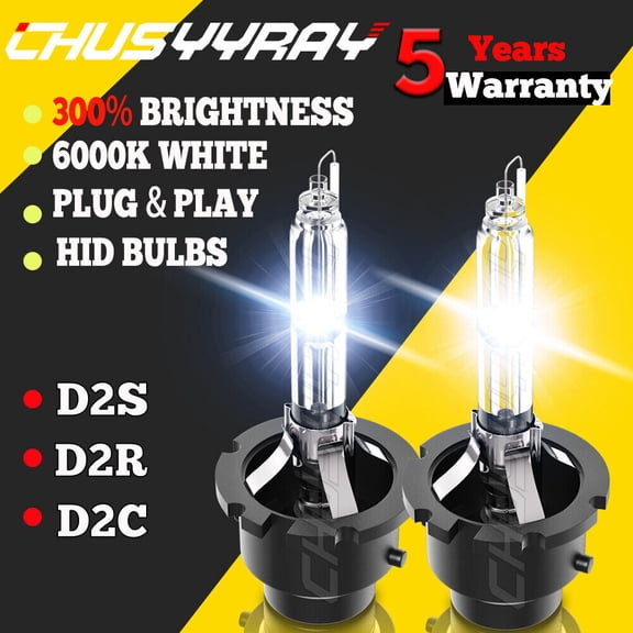 2x Headlight Bulbs D2S D2C D2R D2S HID Xenon Bulbs Conversion Kit Cool White