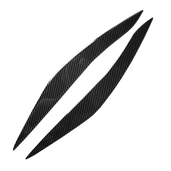 2x Headlight Eyebrow Eyelids Cover Spare Parts Carbon Fiber Premium Decoration