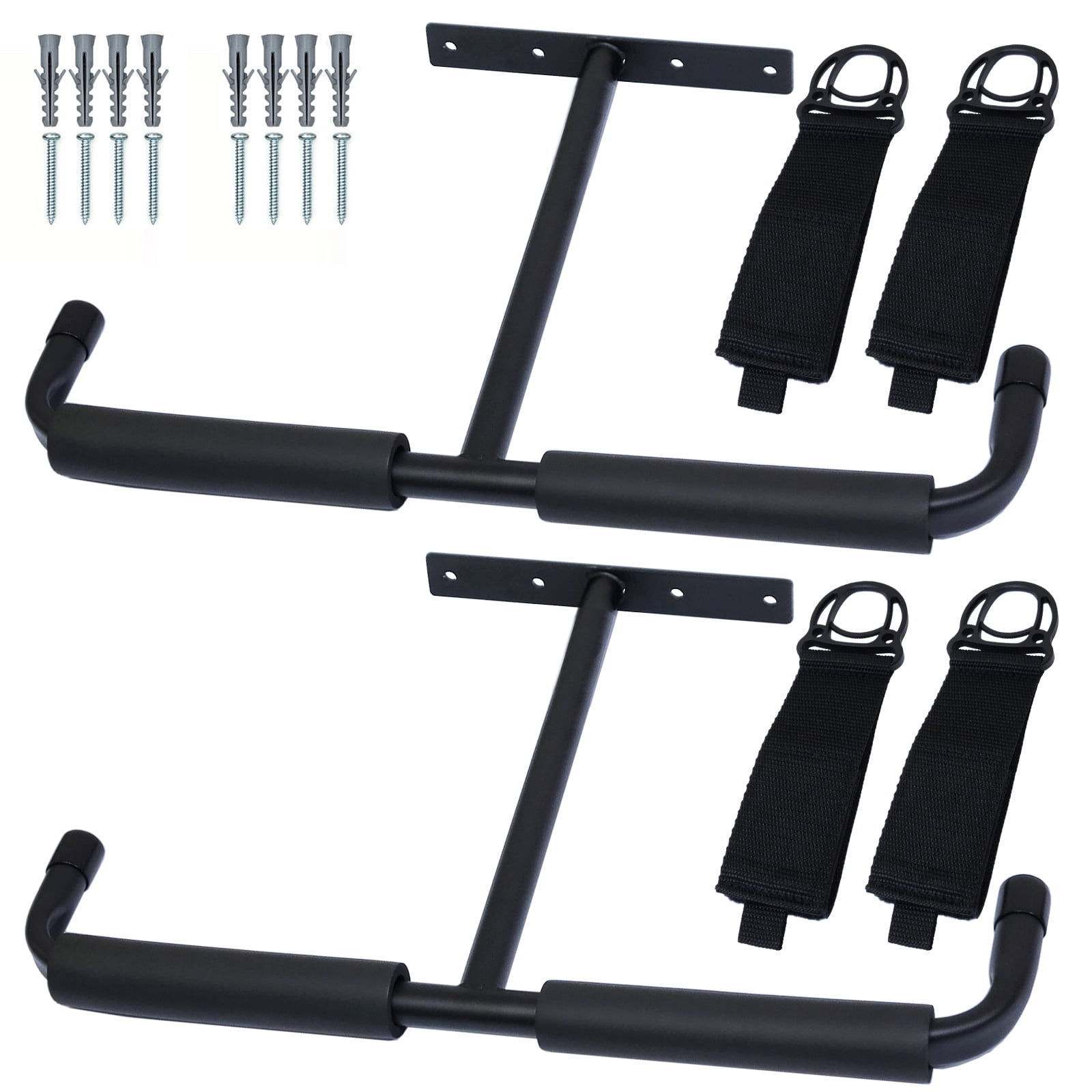 2x Heavy Duty Overhead Garage Mounted Utility Storage Hooks Rack Hanger  with 4x Extension Cord Holder Organizer,for Fishing  Rod,Tools,Wood,Ladders,Garden Hoses \u0026 Other Bulky Items - Walmart.com, image size:1600x1600