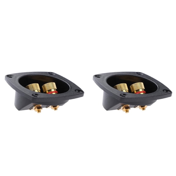 2x Heimwerken Car Stereo Screw-on Terminal Cup Connector Subwoofer Plug 2 Direction