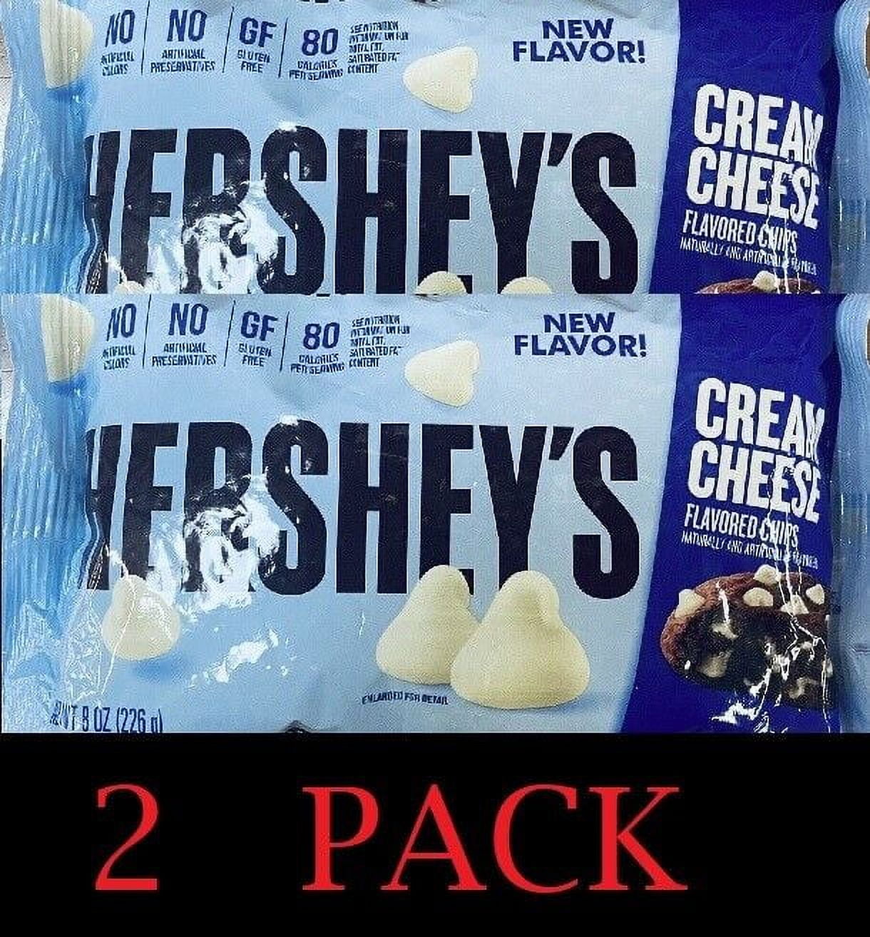 2x Hershey's CREAM CHEESE Flavored Premium Baking Morsels Chips 8 oz Bag 2 PACK