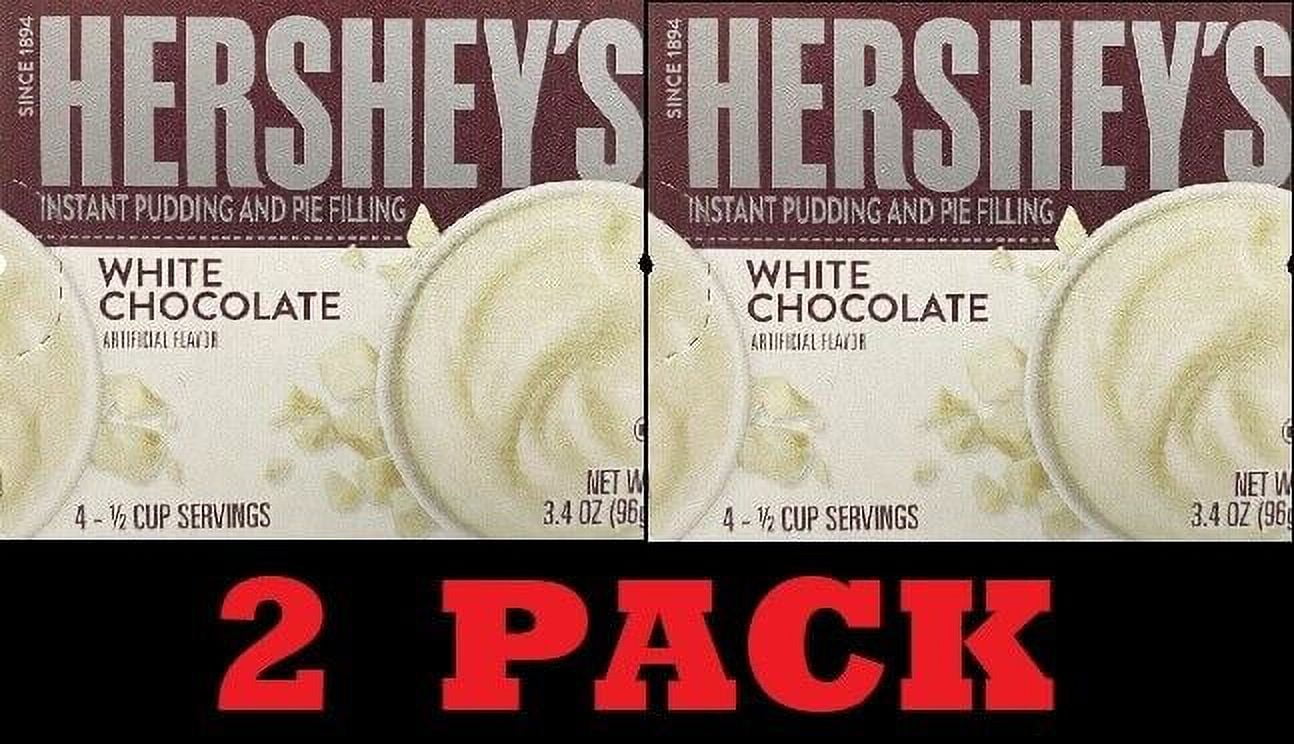 2x Hershey's WHITE CHOCOLATE Instant Pudding & Pie Filling Dessert Mix