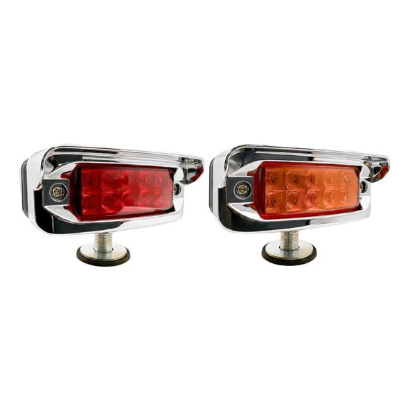 High Low Function Amber/Red20 LED Marker Lights Turn Signal 2X Clear Lens