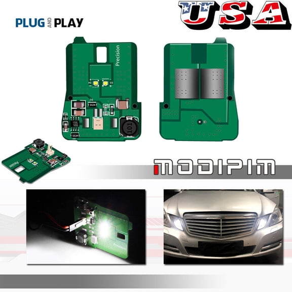 2x High Power 6k White LED Parking Lights for 10-13 Mercedes E-Class LCI Front -