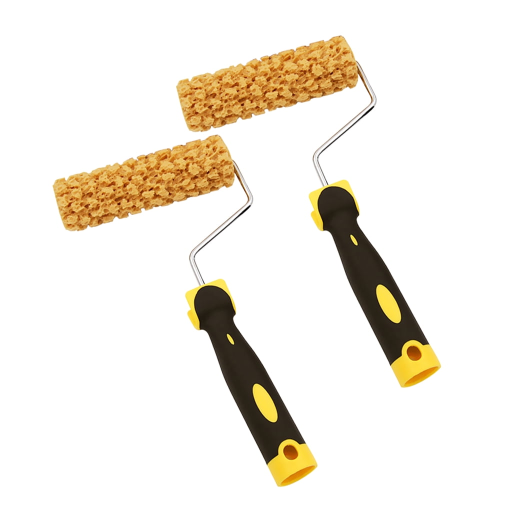 2x House Wall Texture Painting Tool Handle Sponge Paint Roller