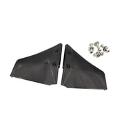 2x Hydrofoil Stabilizer Fits 4 to 50 , Durable Engines Molded Aft Hydrofoil, with Bolt Nut Marine Accessories Motor Stabiliser Stern Drives Black