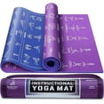 thumbnail image 1 of 2x Instructional Yoga Mats with Carrying Strap, 1 of 8