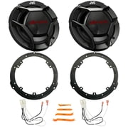 2x JVC 6.5" 360W Max 2-Way Component Speakers, 2x Metra 82-5605 Rear 6.5" Speaker Wire Wall Plate, 2x Speaker Harness, Pry Tool Set Fits 2015-2024 Ford F-150 Rear Metra 82-5605 Speaker Package