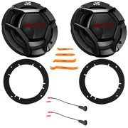 2x JVC CS-DR601C drvn DR Series 6.5" 360W Max Power 2-Way Car Audio Component Speakers w/2x 6" to 6.75" Speaker Adapter, Speaker Wire Harness, Pry Tool Set Bundle Fits Select 2005-Up GM Vehicles