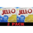 2x Jello LEMON Gelatin Dessert 0.3 oz Box JellO 2 BOXES