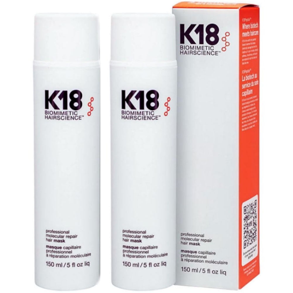2x K18 Biomimetic Hairscience Professional Molecular Repair Hair Mask For All Hair Types
