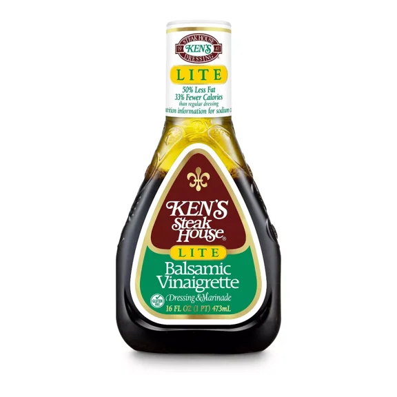 2x-Ken's Steak House Lite Balsamic Vinaigrette Dressing - 16fl oz