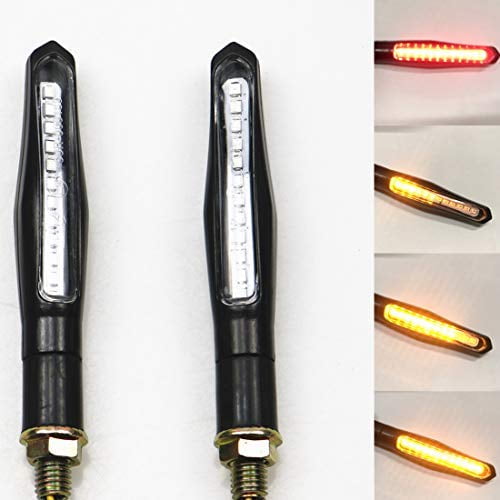 2x LED Flowing Blinker Flashing Turn Signal Light Indicator Strobe Brake Light For Universal Motorcycle Honda Yamaha