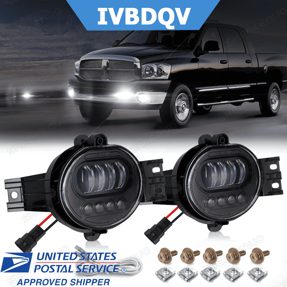2x LED Fog Lights For Dodge Ram 1500 2002-2008 / Ram 2500 3500 2003-2009 Pickup Truck