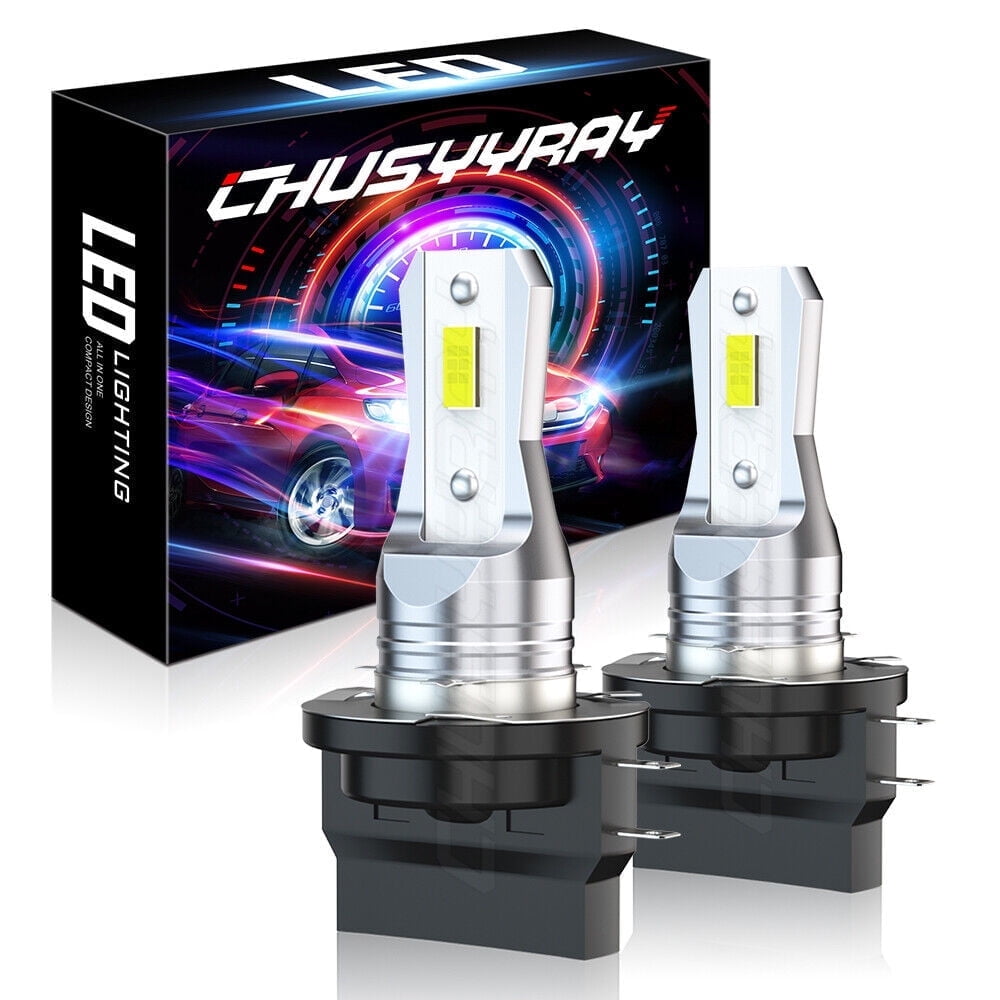 2x LED H11B Headlight Bulbs High or Low Beam 6000K Super White Brighter 12000LM