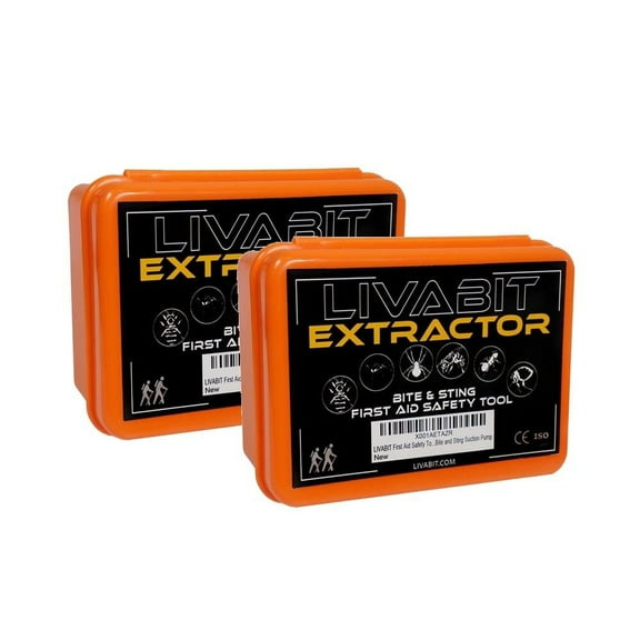 2x LIVABIT V2.0 First Aid Tool Kit Emergency Venom Snake Bite Extractor Pump