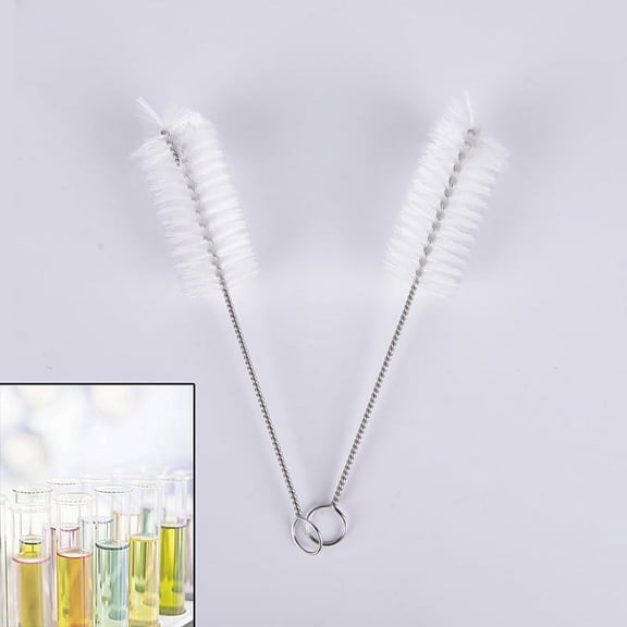 2x Lab Chemistry Test Tube Bottle Cleaning Brushes Cleaner Laboratory SupplyY WA
