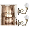 thumbnail image 1 of 2x Large Metal Crystal Glass Curtain Holdback Wall Tie Back Hooks Hanger Holder, 1 of 6