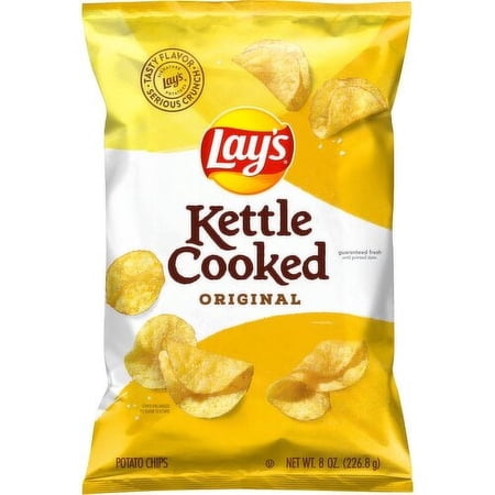 2x-Lay's Kettle Cooked Potato Chips Original 8 Oz(packaging may vary)