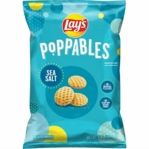 2x-Lay's Poppables Potato Snacks Sea Salt 5 Oz(packaging may vary)