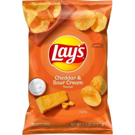 2x-Lay's Potato Chips Cheddar & Sour Cream Flavored 7 3/4 Oz(packaging may vary)
