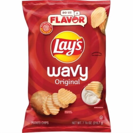 2x-Lay's Wavy Potato Chips Original 7 3/4 Oz(packaging may vary)
