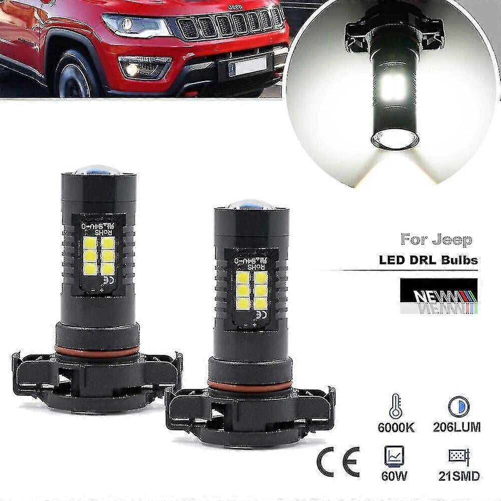 2x Led Daytime Running Lights For Compass 2017 2018 2019 2020 2021 ...