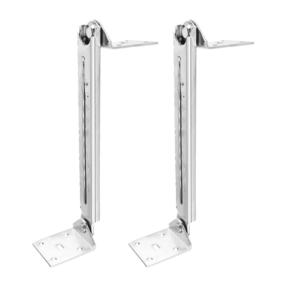 2x Lifting Rod Hinge, Angle Adjustment Hinge Lifting Device Lift Support Hinge for Drawing Boards Headrest Couch Cabinet Adjusting Sofa Back White Zinc