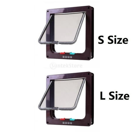 2x Locking Lockable Dog And Gate Cat Flap Door