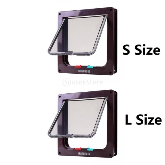 2x Locking Lockable Dog And Gate Cat Flap Door