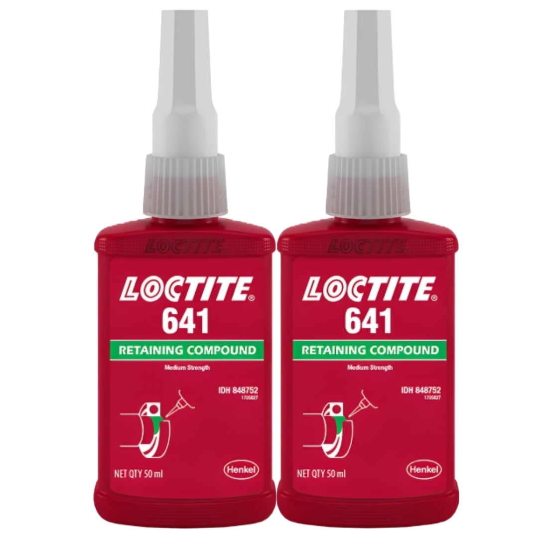 2x Loctite 641 Green Medium Strength Retaining Compound 50ml 2024 Expiry