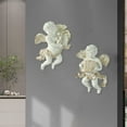 thumbnail image 1 of 2x Lovely Angel Statue Figurines Cherub Wall Sculpture Hanging Hand Decorative for Barchurch Bedroom Home Dining Room Office ,, 1 of 7