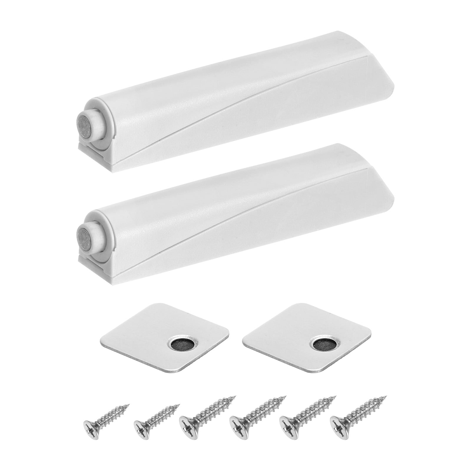 2x Push Latches, Push Open Door Latch, Latches, White